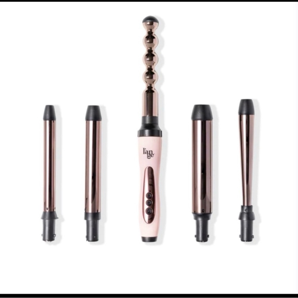 L’ange Le Cinq 5-Piece Interchangeable Curling Wand Set in Rose Gold and Pink